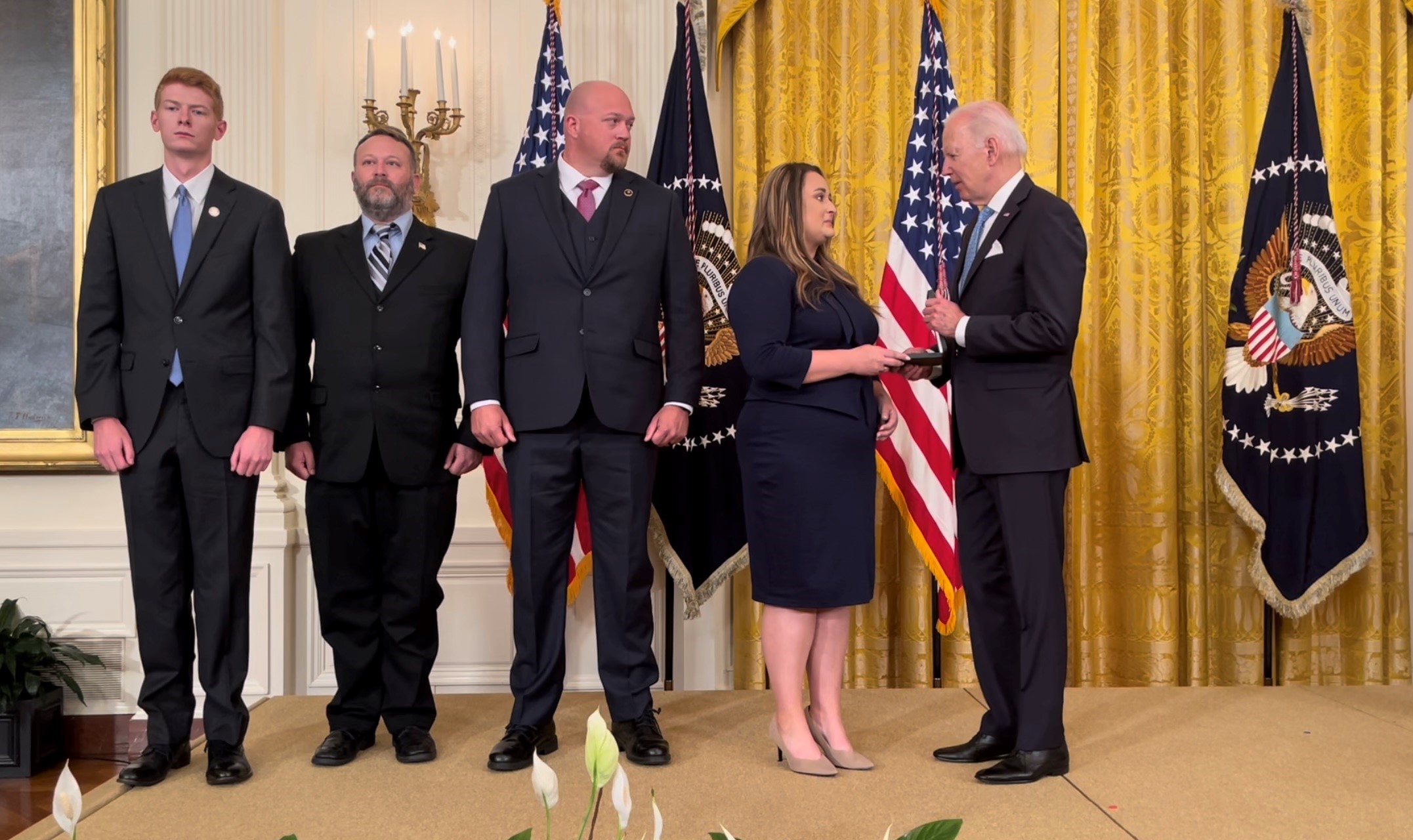 Concord PD Officers, Haylee Shuping, President Biden, Medal of Valor Ceremony Concord PD Officers, Haylee Shuping, President Biden, Medal of Valor Ceremony